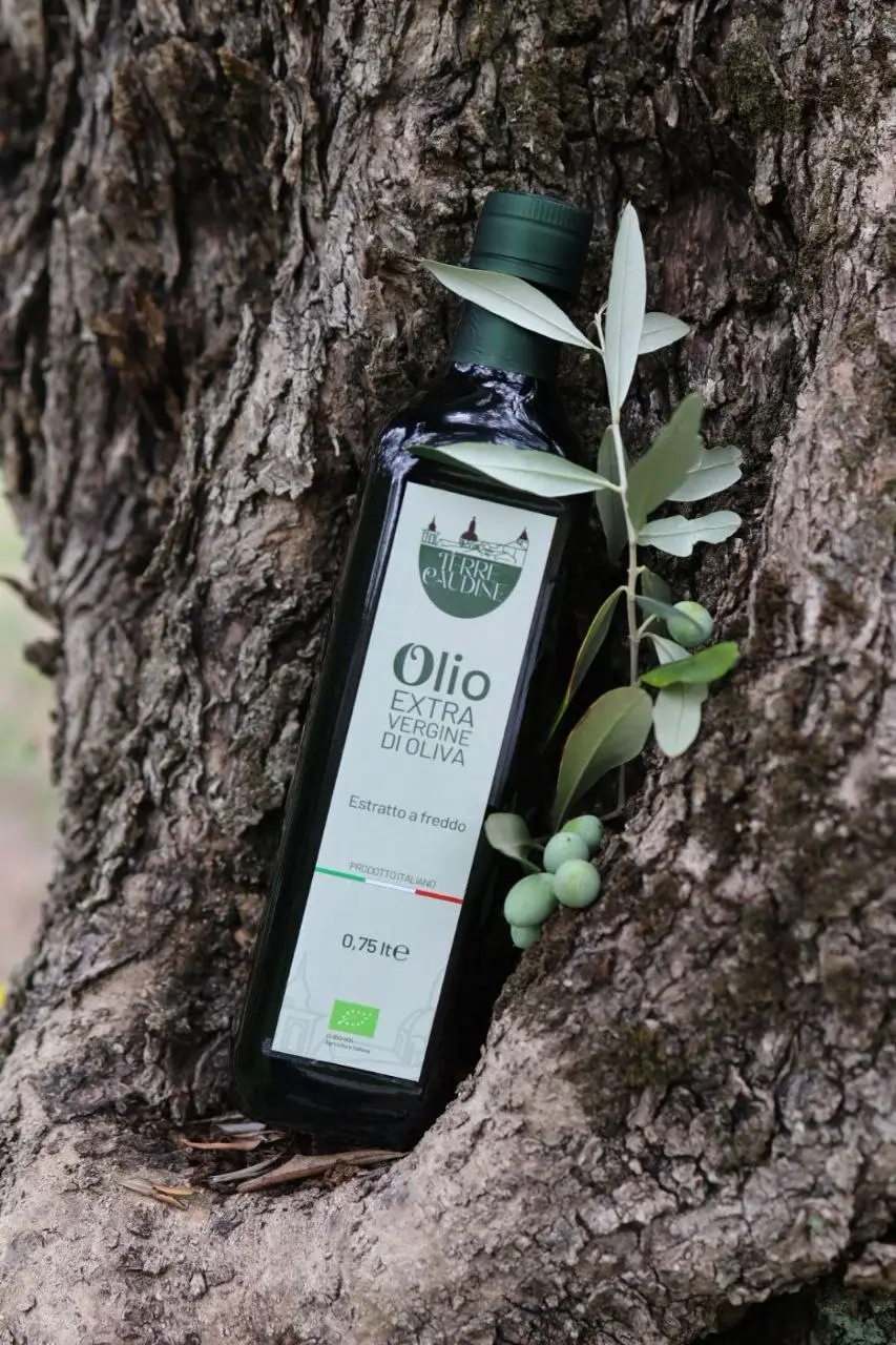 Olio extravergine Terre Caudine bottiglia 0,75L tra gli ulivi – Sant’Agata de’ Goti Campania