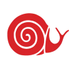 Logo Slow Food con chiocciola rossa, simbolo di qualità e sostenibilità